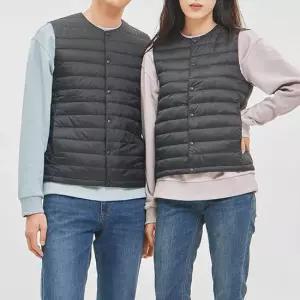 [잠뱅이] 남여공용 덕다운 라운드넥 경량베스트