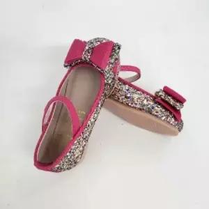 키즈구두 리본 반짝이 어린이플랫슈즈  150만 가능)