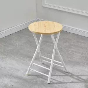 원룸 인테리어 간이의자 접이식 미니 스툴 원목 폴딩 (WFKB5QB)