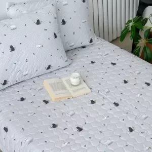 사계절 침대패드 주토피아 카페트겸 패드 밴딩 퀸 Q (그레이) (WFKBQDW)