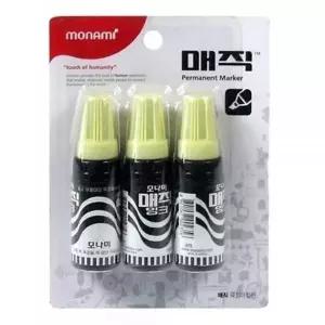 [에이치플러스몰]bns 유성매직 병타입 3개입 흑색 유성매직팬 유성마카