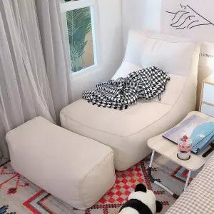 멜란지 고급 빈백 쇼파 대형 인용빈백 발받침 빈백쇼파 가죽