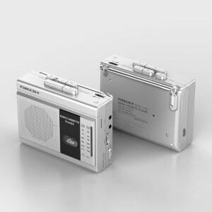 내장 스피커가 있는 TOMASHI 카세트 플레이어 테이프 레코더 FM AM 라디오, 마이크 F-315B
