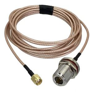 라디오 안테나용 RF 동축 점퍼 피그테일 케이블 RG316 SMA 수 플러그-N 암 잭 벌크 헤드 너트 커넥터 크림