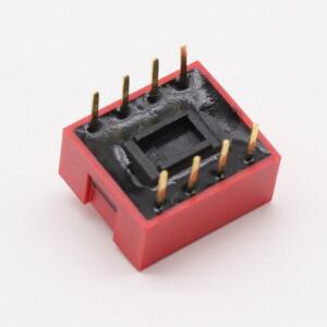 10개 슬라이드형 스위치 모듈 2.54mm 4비트 방식 DIP 빨간색