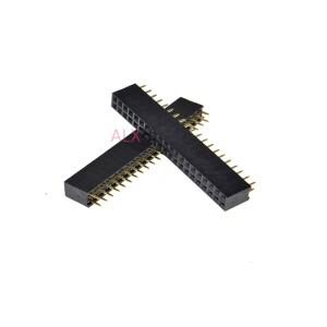 5/10pcs 2x20 핀 더블 행 스트레이트 여성 2.54mm 피치 커넥터 소켓 Pcb 보드 용