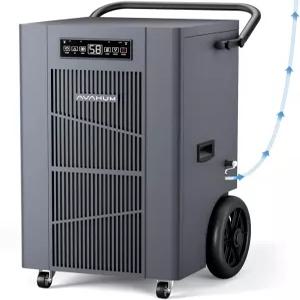 320 파인트 상업용 제습기 펌프 포함 지하실용 24시간 타이머 산업용 9000평방피트 넓은 공간 40갤런 /일