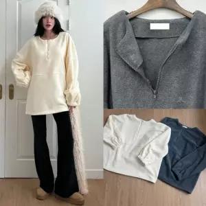 위쉬몰 LT 푸들반집업절개루즈핏티(T607H601) 빅사이즈