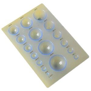 찰흙판 원형 지점토 사이즈 대형 눈금자 비율 블루 계량기