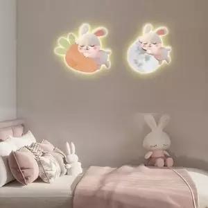 잠자는 토끼 램프벽화 시계 사진액자 홈데코 무드등 (KYR-WE96217)