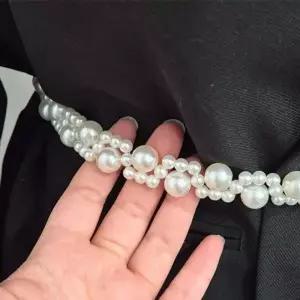 더블 여성 체인 벨트 패션 진주 레이어드 의상 허리띠