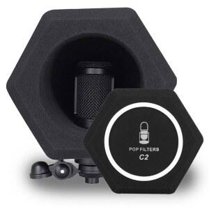 [미국배송] 전문가용 마이크 격리 볼 쉴드 - 팝 필터와 고밀도 흡음 폼으로 뛰어난 소음 제거 스튜디오 품질 녹음