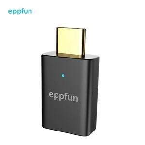 eppfun LE 오디오 LC3 Bluetooth5.4 송신기 aptX-LL/HD Type-c 무선 스테레오 음악 어댑터(PC TV PS4/5용 A