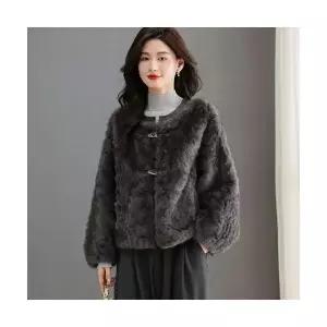 여성 러블리 자켓 가죽 밍크털 코트 가을 겨울 캐주얼 겉옷 일체형 상의 다올4