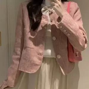 세미 크롭 자켓 노카라 골드 단추 데이트룩 겨울 방풍 아우터 바람막이 플리스후다운 점퍼 코트 가을