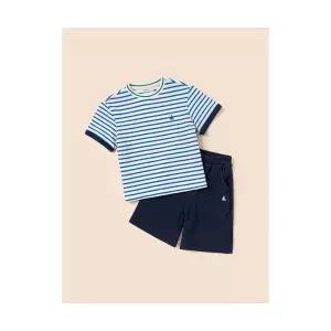 빈폴 키즈 와플 스트라이프 반팔  반바지 2PCS 상하 세트 블루 (BI5742U02P) 264951