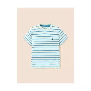 빈폴 키즈 스트라이프 반팔 티셔츠 스카이 블루 (BI5642UE2Q) 264555