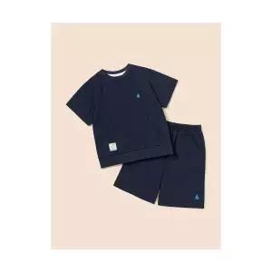 빈폴 키즈 피케 반팔 반바지 상하세트 네이비 (BI5342U08R) 305350