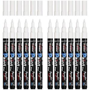 [미국배송] 해외 페인트 마커 펜 - 흰색 영구 아크릴 12팩 수성 방수 목재 금속 암석 플라스틱 유리 캔버스 패브릭용 0.7MM 엑스트라 파인