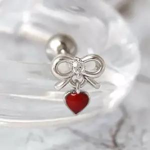 [라울스톤] 하트 리본 써지컬 스틸 패션 피어싱