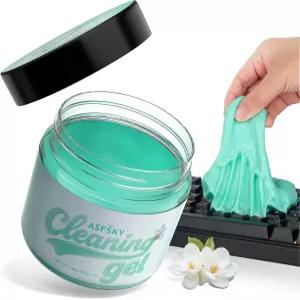 ASFSky 자동차 청소 젤 (그린 매그놀리아) 퍼티 유니버설 먼지 인테리어 클리너 키보드 제거 슬라임 남성