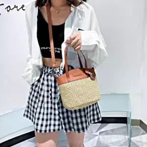 크로스백 토트 미니 데일리 라탄 여성 귀여운 가방 (WFKDFT8)