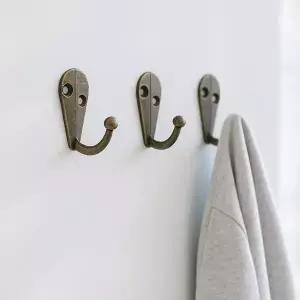 고품질 정리상점 메탈 옷걸이 벽후크 20p세트(브래스) 벽후크고리 (WFKDZ4Y)