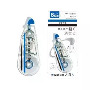 톰보 모노 에어 수정테이프 무소음 6mm 10M 톰보수정테이프 톰보화이트