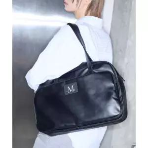 MUCENT 얀드 프론트 포켓 빅 레더 토트백 남녀공용 P00000VT