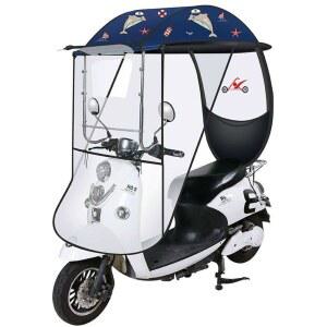 전동스쿠터 바람막이 방풍 캐노피 커버 스쿠터 전동 깃털 비막이 그레이 전동차바람막이