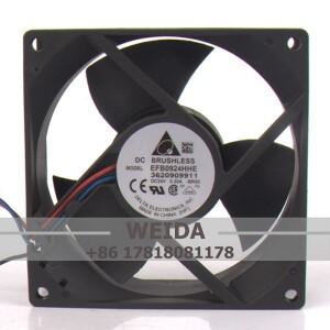 EFB0924HHE 케이스 팬 DELTA 92x92x38mm 용 듀얼 볼 베어링 24V 0.30A 9CM 인버터 서버 제어  냉각
