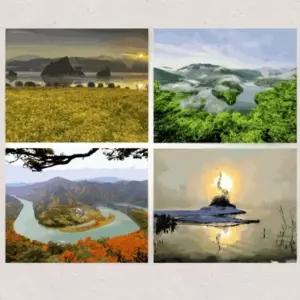 한국 인기 명소 유화 그리기 DIY 키트 인테리어체험 만들기 집콕놀이 미술재료 만들기행사 공예품 페인팅