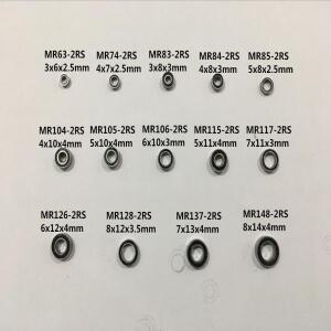 10pcs 미니 베어링 MR83-2RS 3x8x3mm 고무 볼