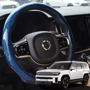 싼타페MX5핸들커버 카본 그립 타공형핸들카바 타공 논슬립 자동차 가죽 투톤 원톤 대형 겨울 극세사 타형