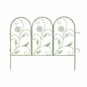 정원 철제 화단 울타리 파티션 흰색중간 나무 반원 포도 빈티지 길이 마당 가든 테두리