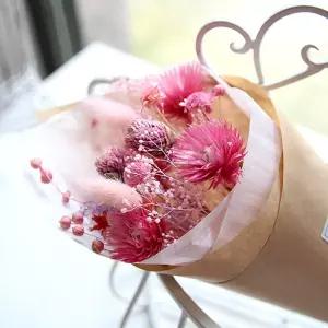 달콤 핑크미니 꽃다발드라이플라워 플라워 조화다발 조화꽃다발 미니조화