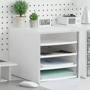 OFFISYS A4 멀티 데스크 트레이 오픈형 4단 서류 보관문서서랍장 문서함 수납함 테리어 오거나이저 정리함