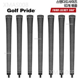 10개 골프프라이드 60R/52g 투어벨벳 스탠다드사이즈 Tour360 남성용 골프그립 아이언 그립교체 블랙화이트