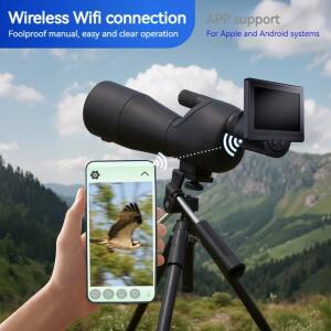 천문 망원경 액세서리용 4.3인치 IPS 스크린 디지털 접안렌즈가 장착된 WiFi 전자 접안렌즈