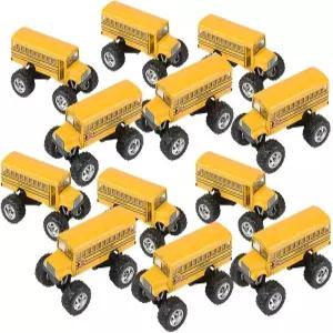 로드 아일랜드 노블리티 5인치 다이캐스트 메탈 스쿨 버스 빅 휠 몬스터 트럭 원