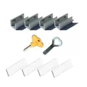 창문 잠금 장치 창문락 2구 4개 패키지 미닫이문스토퍼