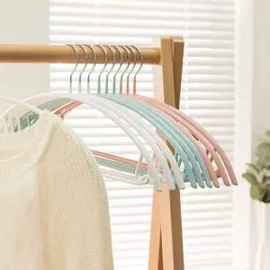 8컬러 PVC 라운드형 논슬립 슬림 옷걸이 5P 세트 니트옷걸이 바지옷걸이