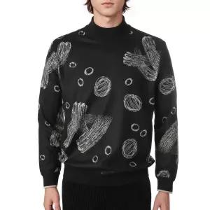 [롯데백화점]레드옥스 남성 F/W 캐주얼 간절기 긴팔 반폴라니트 R243SW107-BK