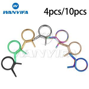Wanyifa 티타늄 스틸 9.8mm 바이크 오토바이 브레이크 라인 클립 클램프(Brembo 호환 풍속) 4개/10개