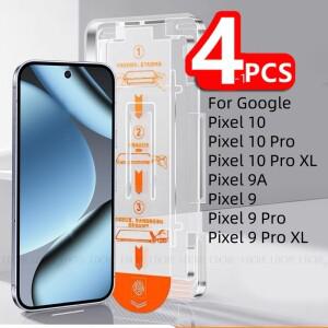 [호환품]구글 픽셀 10 유리용 4개 프로 XL 9A 화면 보호기  설치 먼지 없는