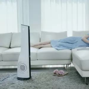 리모컨 타워형 선풍기 날개없는 가정용 거실 업소용 매장 저소음 회전 팬없는 선풍기