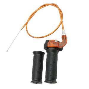 [호환품]22mm 핸들바 바이크 오토바이 회전식 스로틀 가속기 그립 및 케이블 (47cc 49cc 미니 소형 호환 모