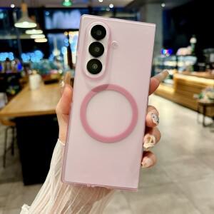 무광 투명 스킨 느낌 무선 충전 지원 삼성 호환 Z 폴드 3 4 5 6 7용 7 마그네틱 보호 케이스