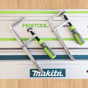 2PCS 목공 가이드 클램프 트랙 테이블 핸들 레일 MFT 도구 조정 나사