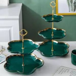 디저트스탠드 케이크 도자기 디저트 케익 접시트레이 과일 애프터눈티홈파티 스낵